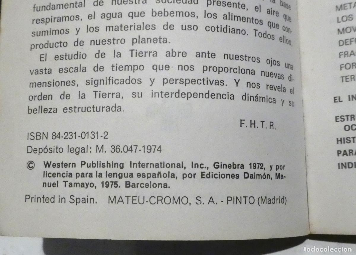 Libros de segunda mano: Geolog&iacute;a. Peque&ntilde;a biblioteca Daimon - Foto 3