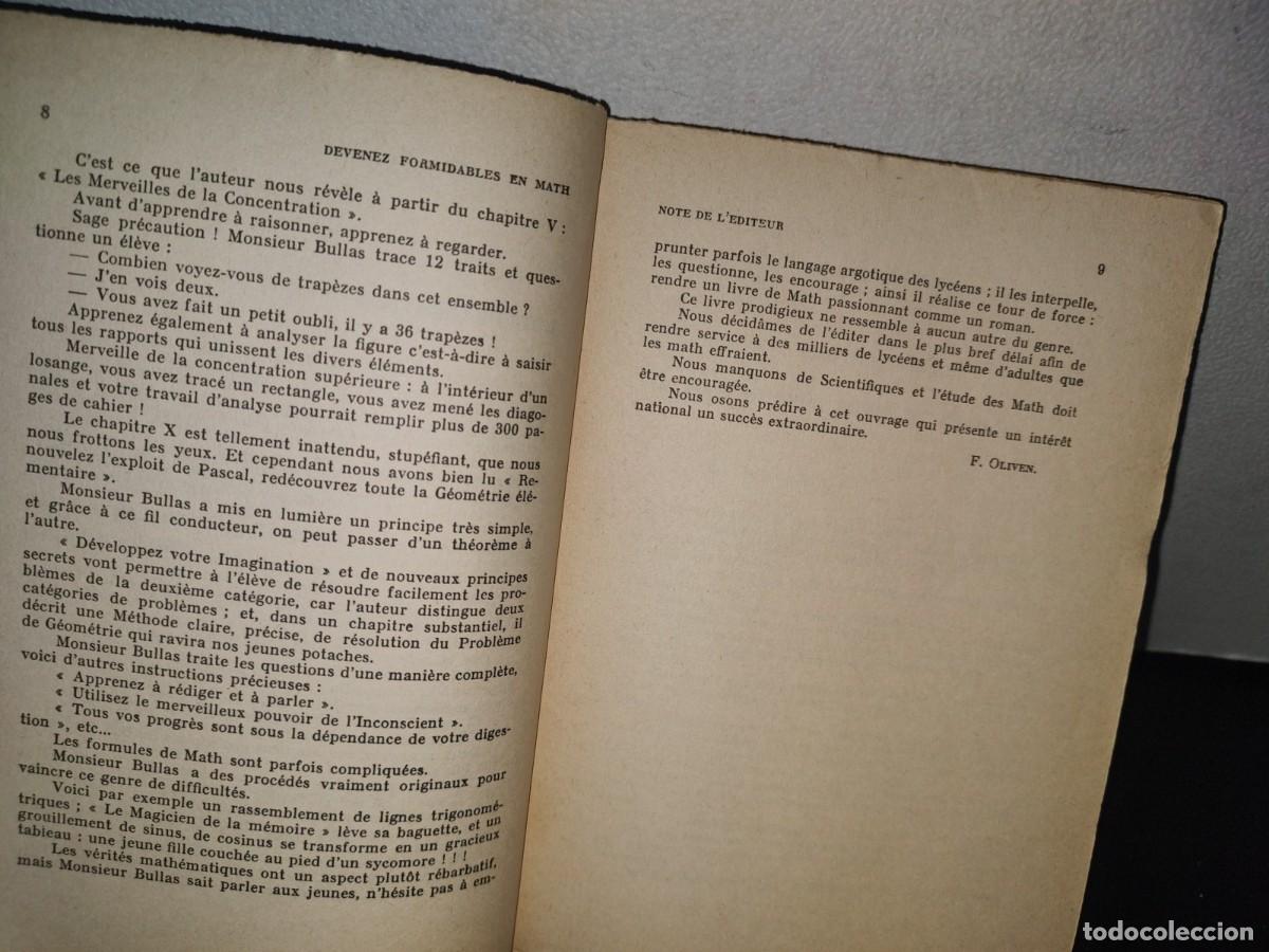 Libros de segunda mano de ciencias: 95- DEVENEZ FORMIDABLES EN MATH - ADRIEN BULLAS - 1961 - Foto 6