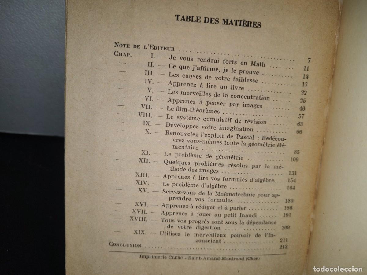 Libros de segunda mano de ciencias: 95- DEVENEZ FORMIDABLES EN MATH - ADRIEN BULLAS - 1961 - Foto 7