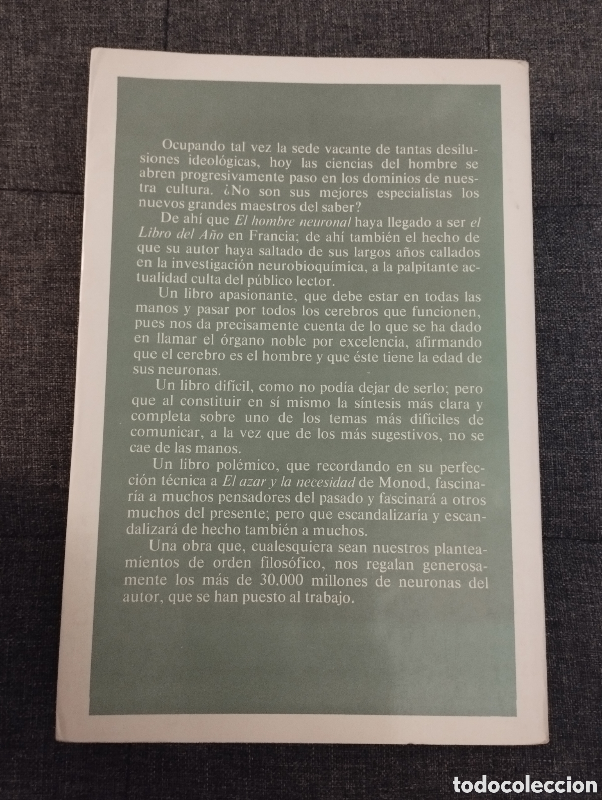 Libros de segunda mano: EL HOMBRE NEURONAL (JEAN-PIERRE CHANGEUX) - Foto 14