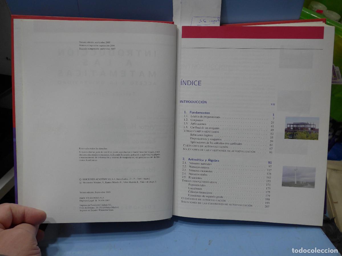 Libros de segunda mano de ciencias: INTRODUCCION A LAS MATEMATICAS - Foto 6