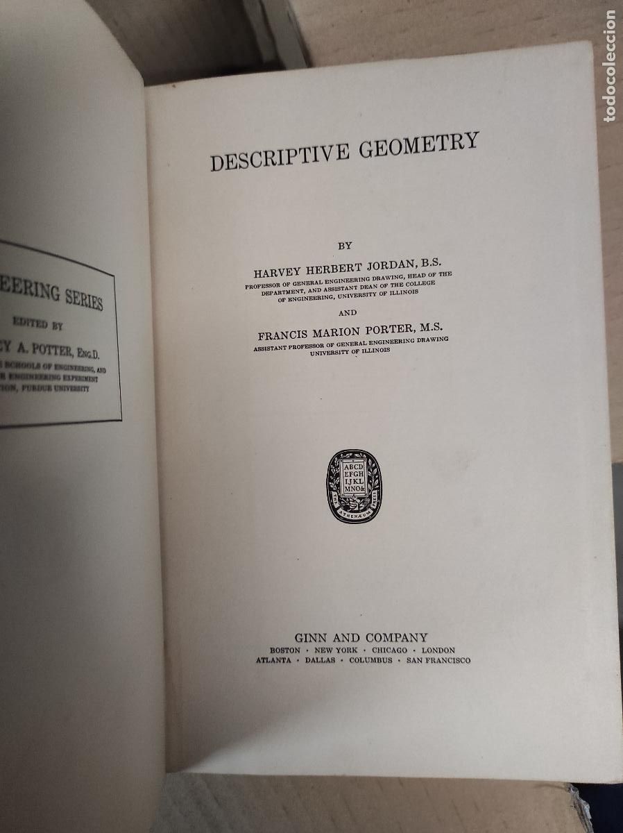 Libros de segunda mano de ciencias: Descriptive Geometry JORDAN, HARVEY HERBERT & PORTER, FRANCIS MARION: - Foto 2