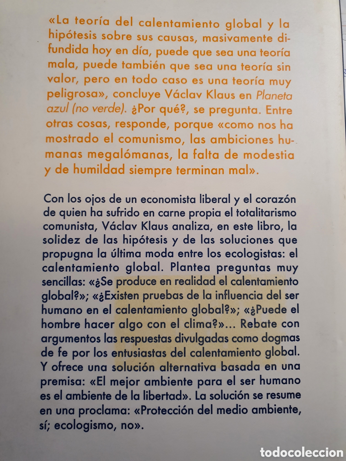 Libros de segunda mano: PLANETA AZUL (NO VERDE) VACLAV KLAUS - Foto 2
