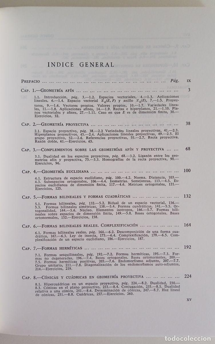 Libros de segunda mano de ciencias: COMPLEMENTOS DE GEOMETR&Iacute;A ALGEBRAICA. A. DONEDDU - Foto 2
