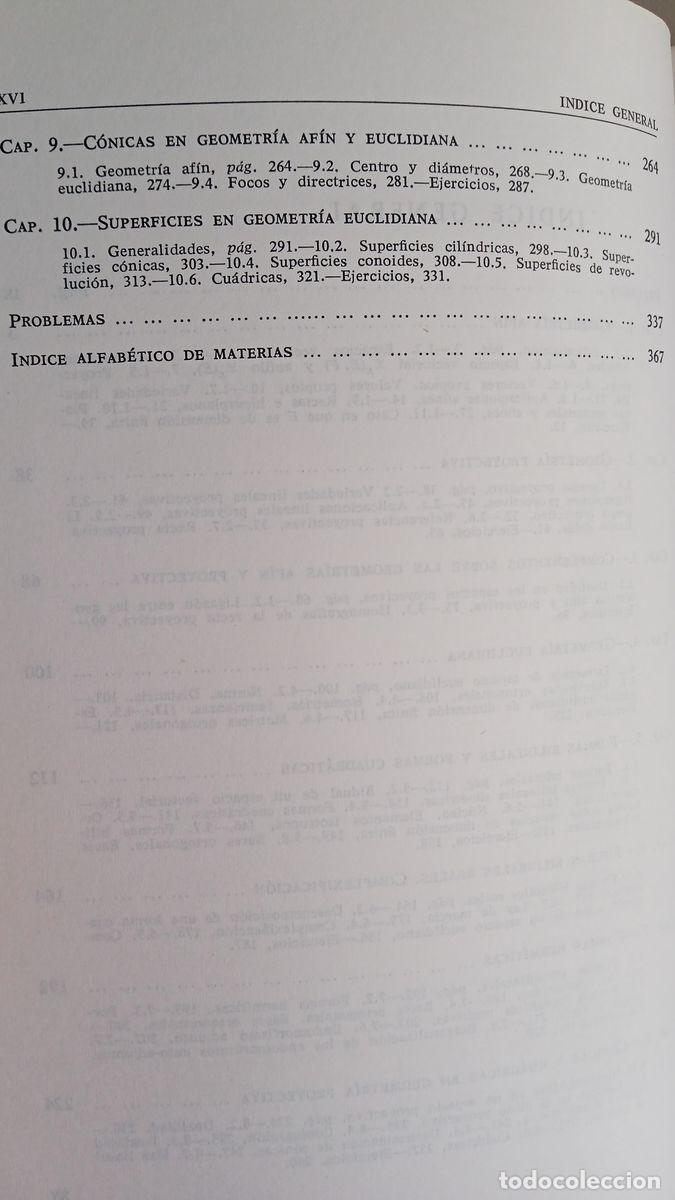 Libros de segunda mano de ciencias: COMPLEMENTOS DE GEOMETR&Iacute;A ALGEBRAICA. A. DONEDDU - Foto 3