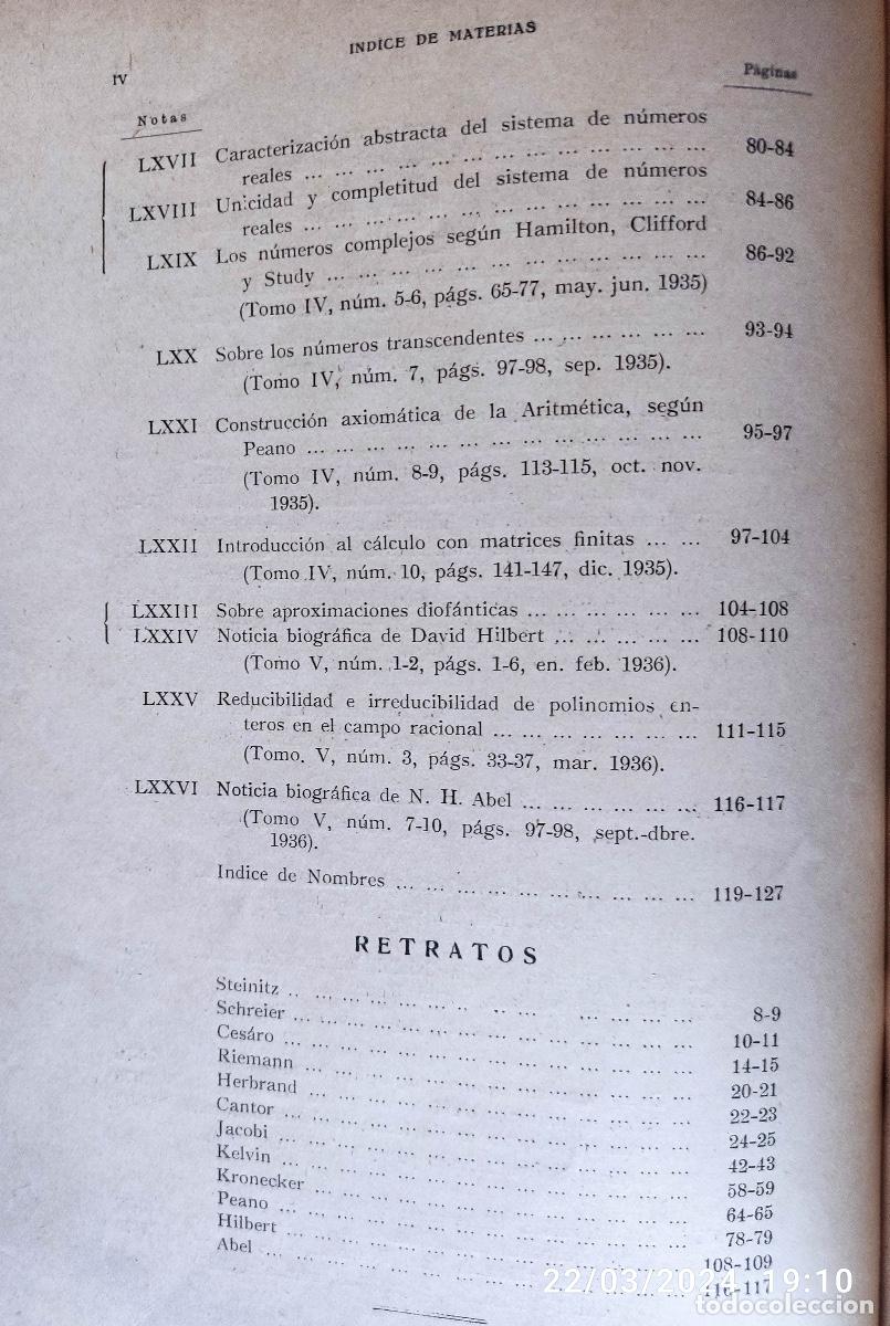 Libros de segunda mano de ciencias: MISCEL&Aacute;NEA MATEM&Aacute;TICA. J. BARINAGA. A&Ntilde;O 1937. - Foto 6
