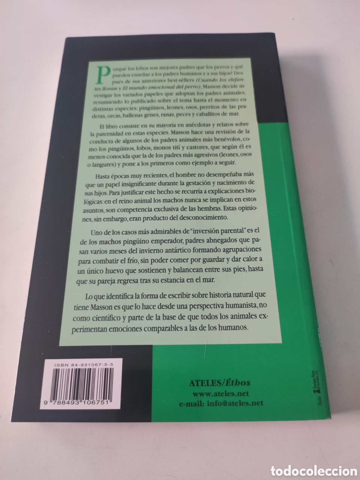 Libros de segunda mano: PADRES Y PADRAZOS La paternidad en los animales .- Jeffrey Masson - Foto 2