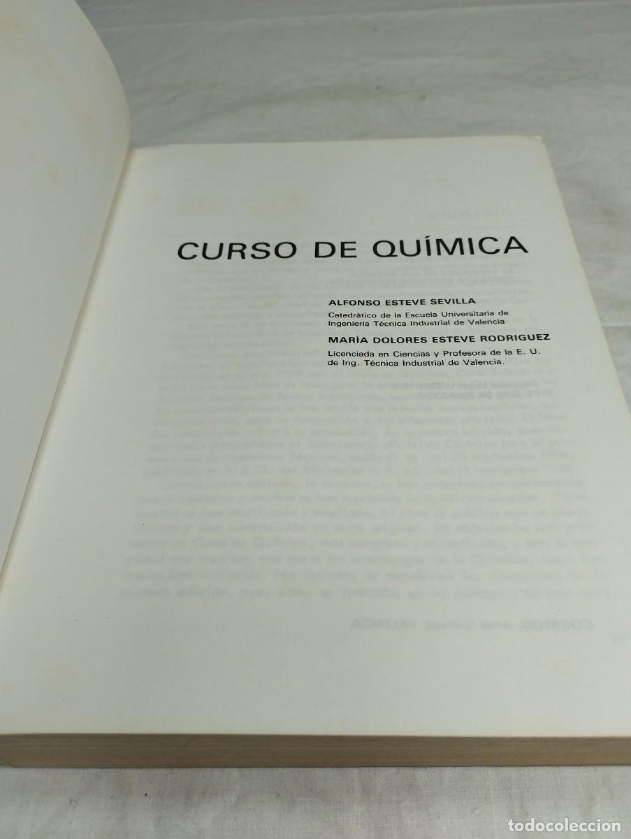 Libros de segunda mano de ciencias: Curso de qu&iacute;mica. A. Esteve y M.D. Esteve, 1975 - Foto 2
