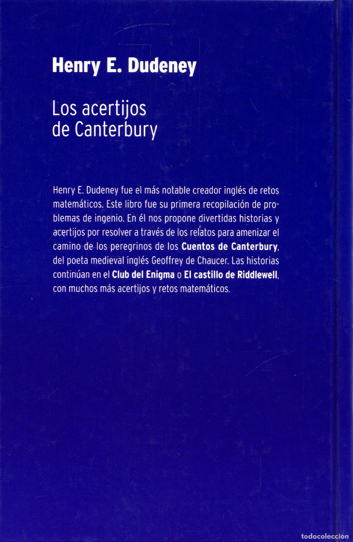 Libros de segunda mano de ciencias: Los acertijos de Canterbury - E. Dudeney, Henry - Foto 2