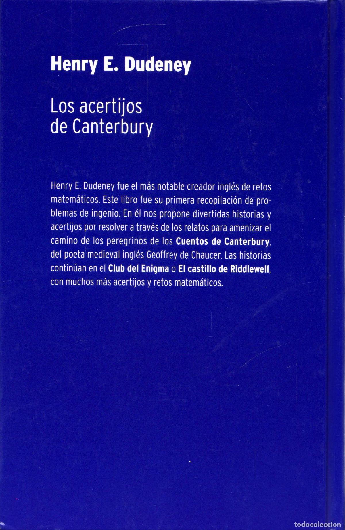 Libros de segunda mano de ciencias: Los acertijos de Canterbury - E. Dudeney, Henry - Foto 2