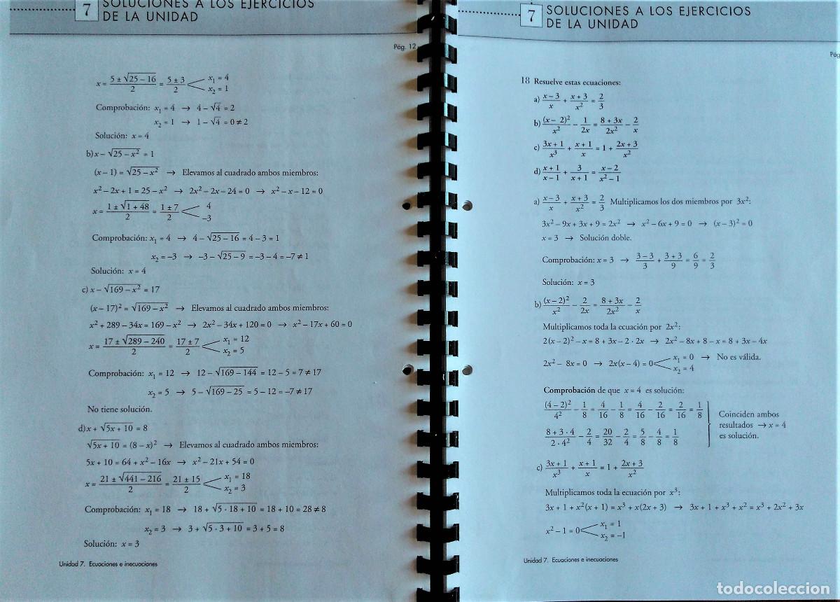 Libros de segunda mano de ciencias: ACTIVIDADES Y EJERCICIOS RESUELTOS DE 4&ordm; DE ESO OPCI&Oacute;N A - Foto 5
