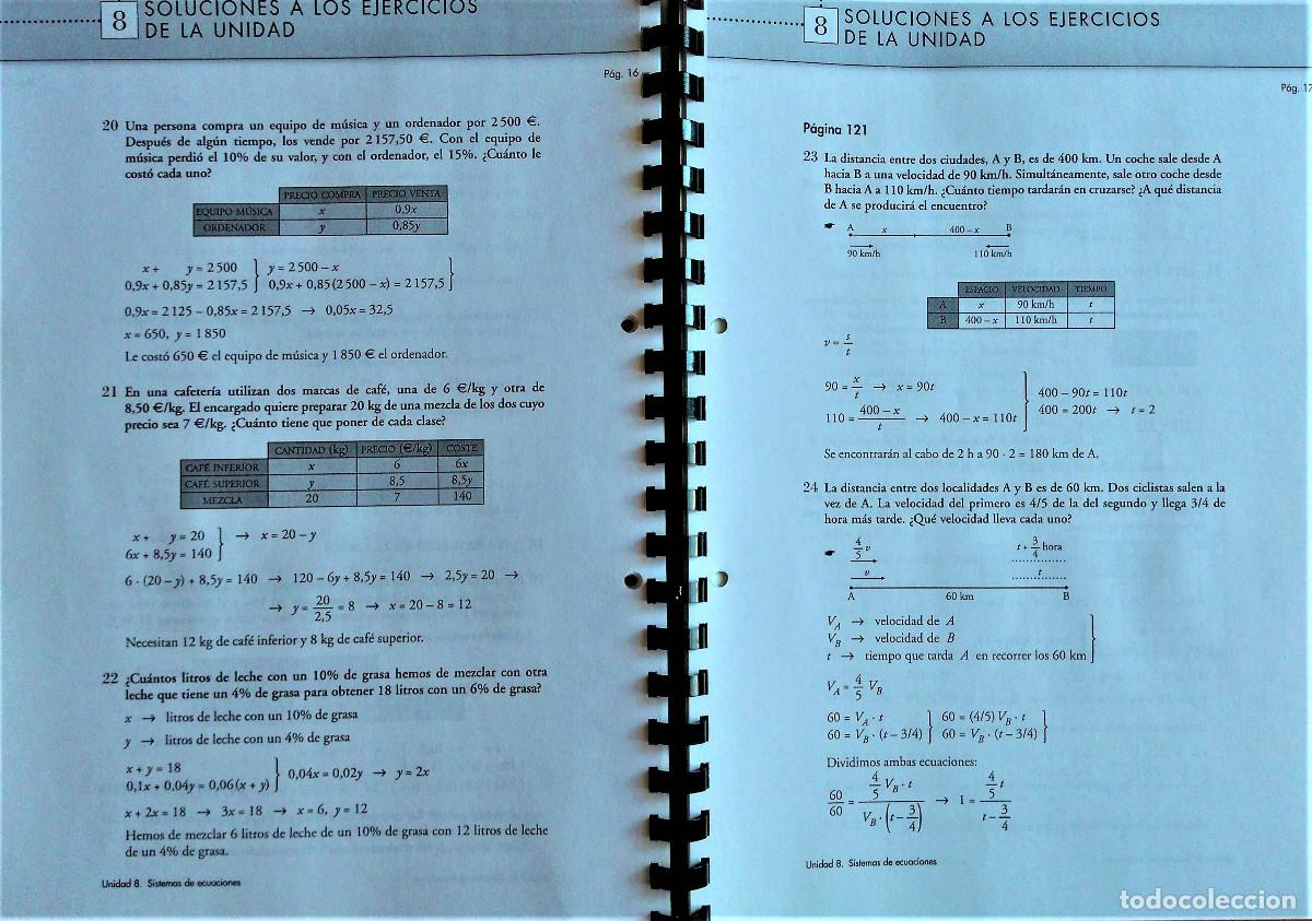 Libros de segunda mano de ciencias: ACTIVIDADES Y EJERCICIOS RESUELTOS DE 4&ordm; DE ESO OPCI&Oacute;N A - Foto 6