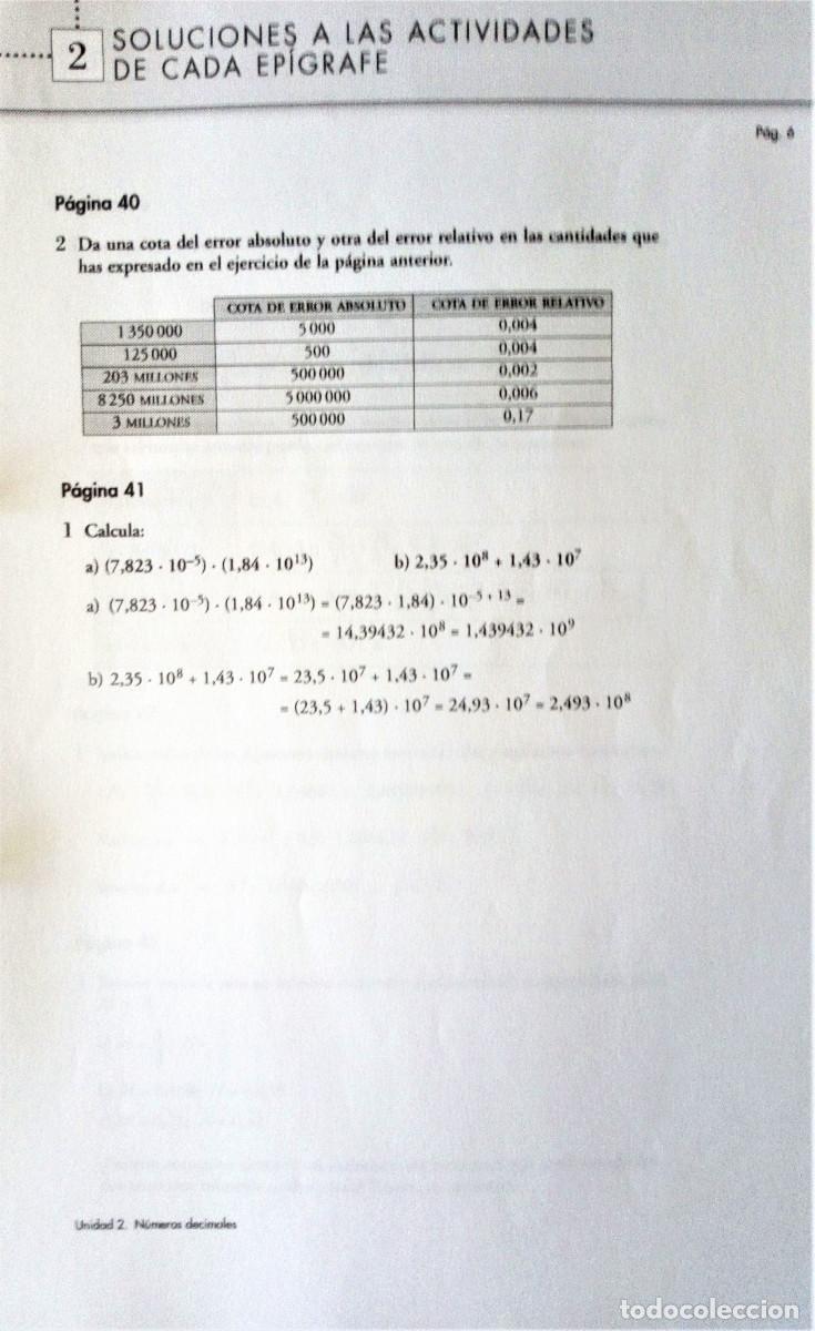 Libros de segunda mano de ciencias: ACTIVIDADES Y EJERCICIOS RESUELTOS DE 4&ordm; DE ESO OPCI&Oacute;N A - Foto 8