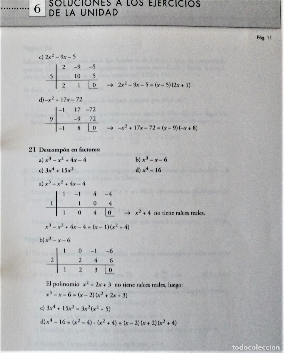 Libros de segunda mano de ciencias: ACTIVIDADES Y EJERCICIOS RESUELTOS DE 4&ordm; DE ESO OPCI&Oacute;N A - Foto 12
