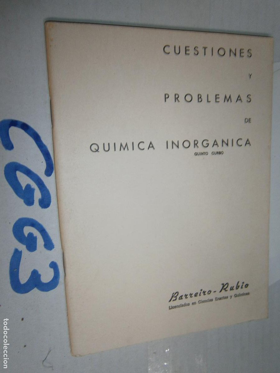 Libros de segunda mano de ciencias: CUESTIONES Y PROBLEMAS DE QUIMICA INORGANICA - Foto 1