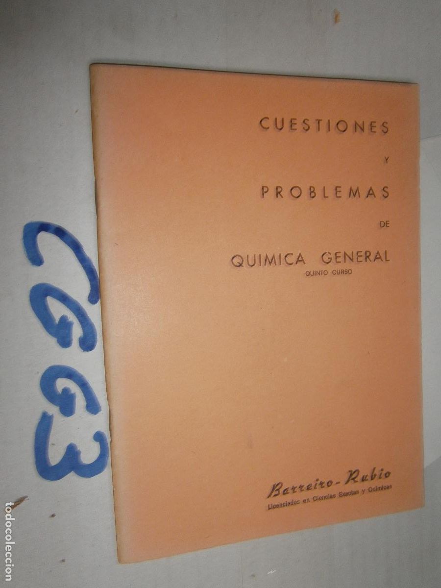 Libros de segunda mano de ciencias: CUESTIONES Y PROBLEMAS DE QUIMICA GENERAL - Foto 1