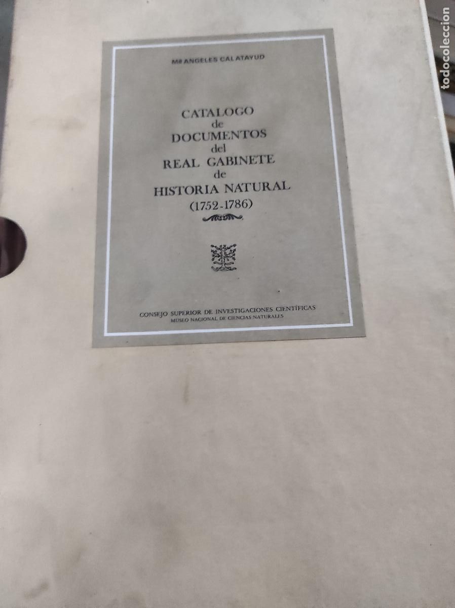 Gebrauchte B&uuml;cher: Cat&aacute;logo de documentos del Real Gabinete de Historia Natural (1752 &ndash; 1786)