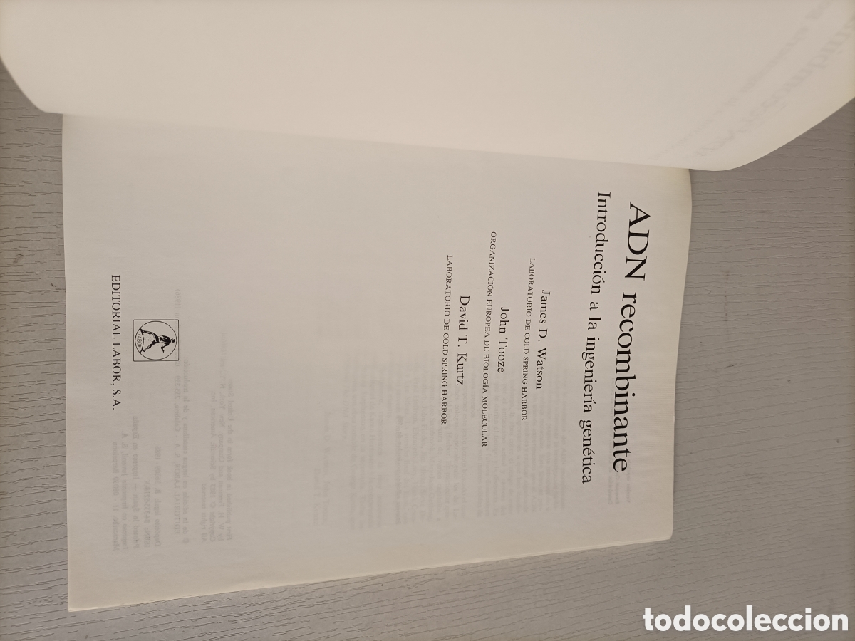 Libros de segunda mano de ciencias: ADN Recombinante. Introducci&oacute;n a la ingenier&iacute;a gen&eacute;tica. James D..Watson - Foto 5