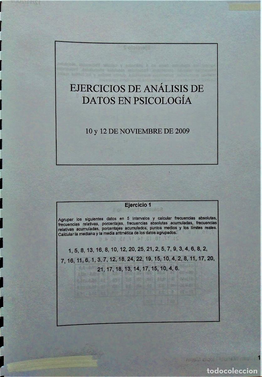 Libros de segunda mano de ciencias: AN&Aacute;LISIS DE DATOS EN PSICOLOG&Iacute;A - UAL - Foto 11