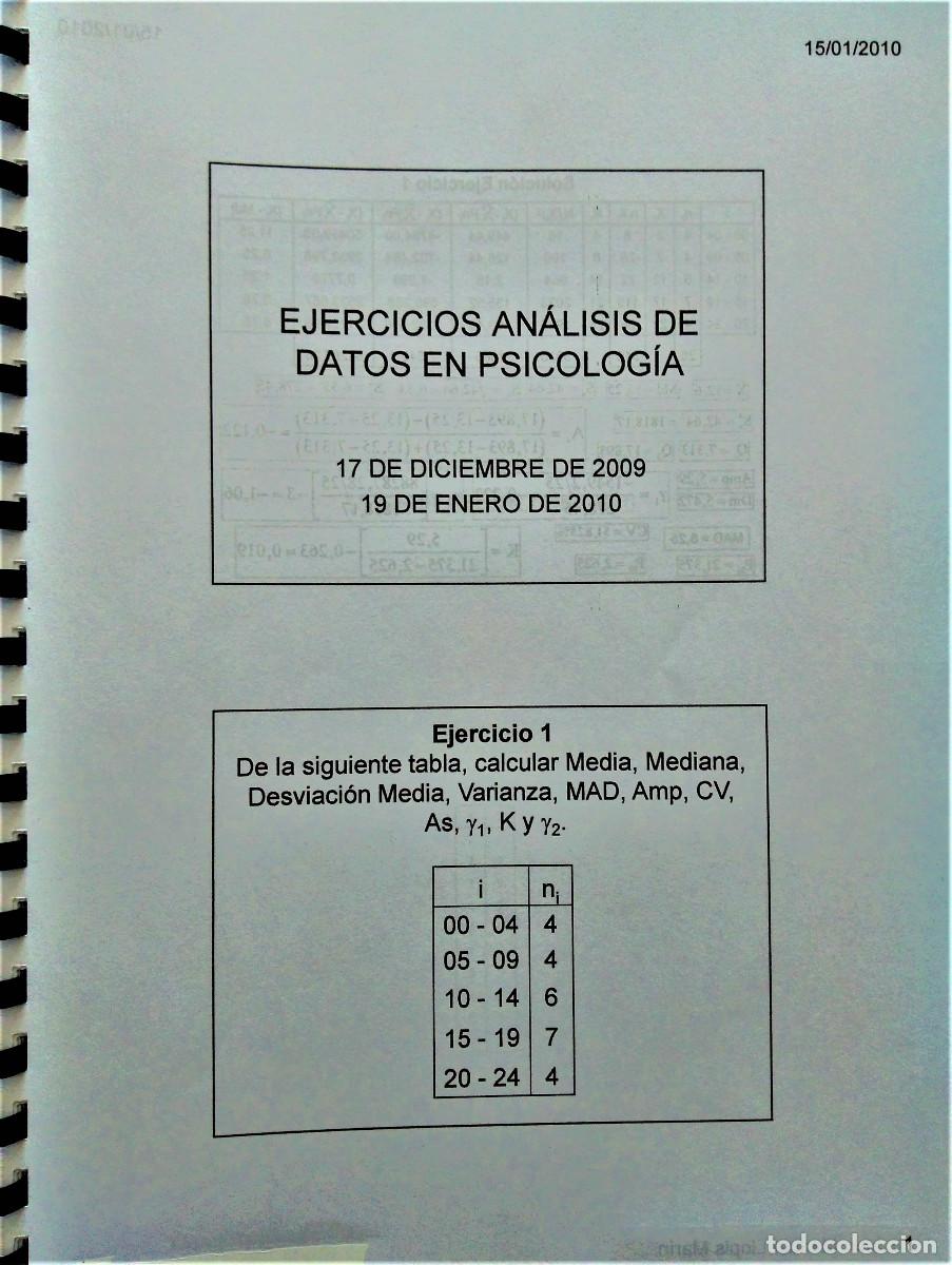 Libros de segunda mano de ciencias: AN&Aacute;LISIS DE DATOS EN PSICOLOG&Iacute;A - UAL - Foto 12
