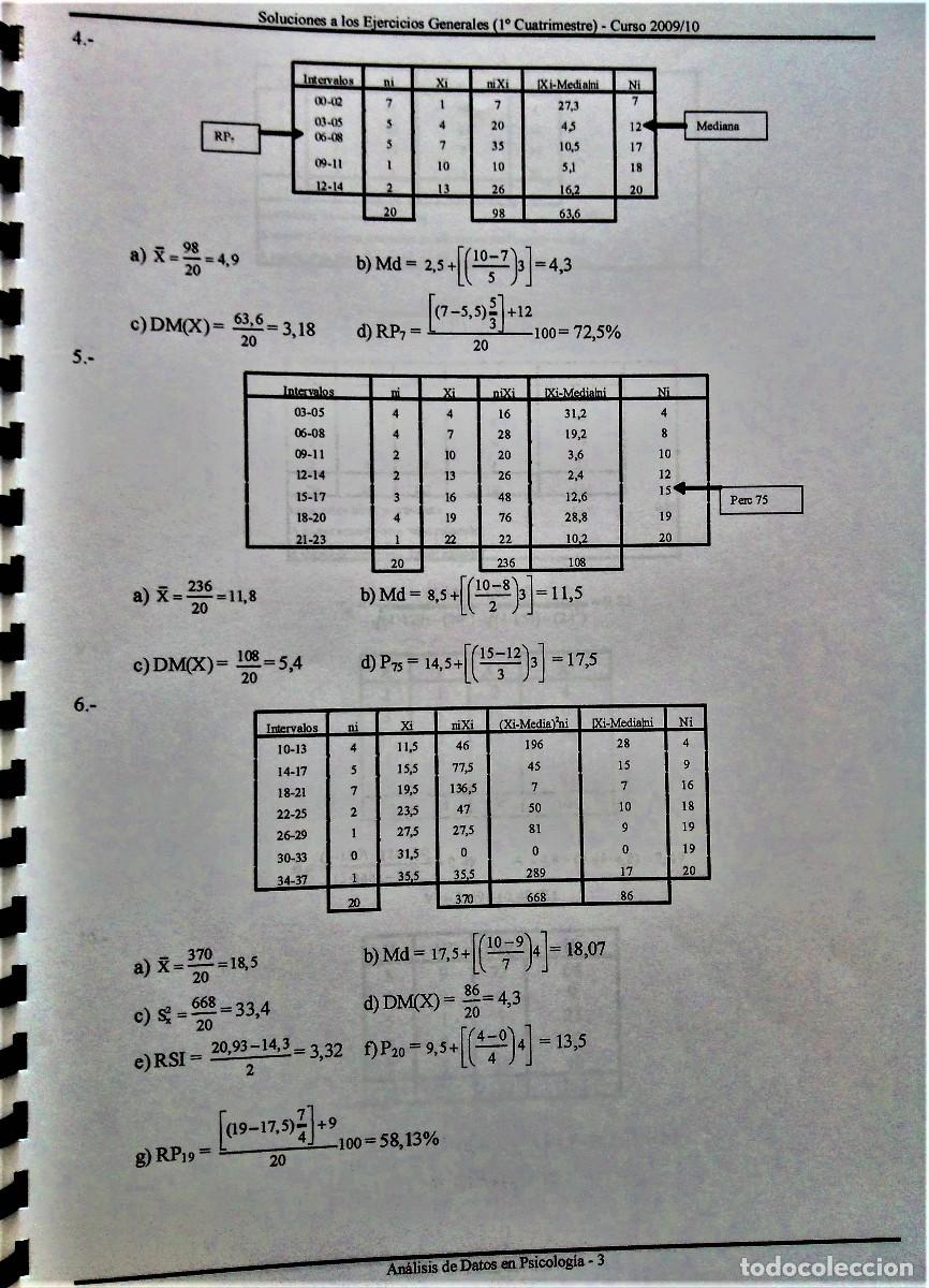 Libros de segunda mano de ciencias: AN&Aacute;LISIS DE DATOS EN PSICOLOG&Iacute;A - UAL - Foto 14