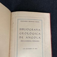 Libros de segunda mano: 1936 - BIBLIOGRAFÍA GEOLÓGICA DE ANGOLA - ÁFRICA OCCIDENTAL PORTUGUESA - FERNANDO MOUTA - GEOLOGÍA