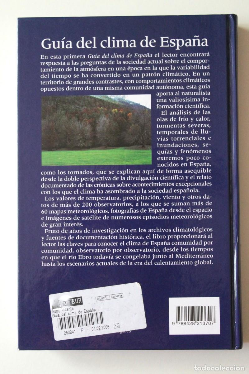 Libros de segunda mano de ciencias: Vicente Aup&iacute; - Gu&iacute;a del clima de Espa&ntilde;a - Omega - Foto 3