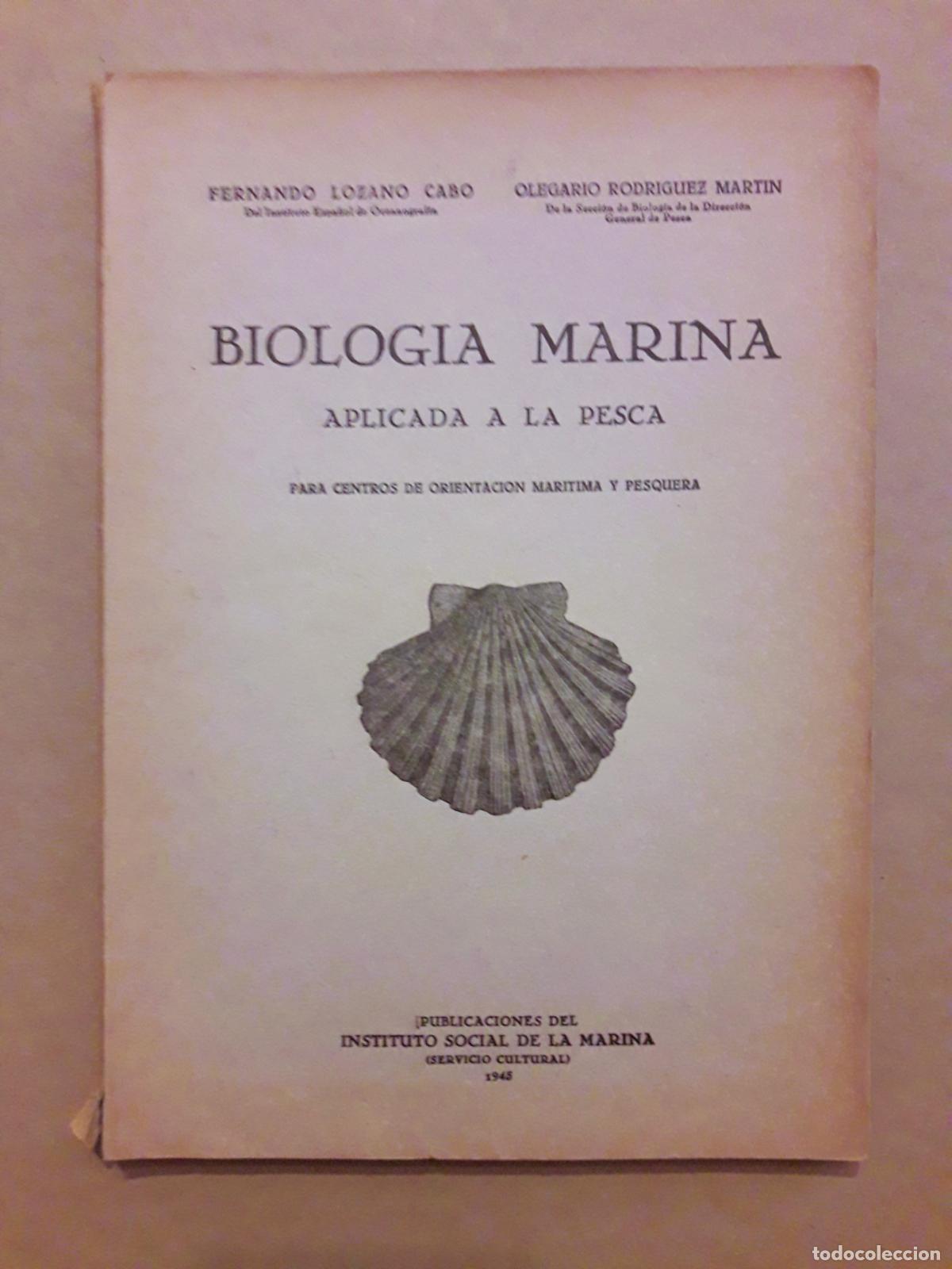 Libros de segunda mano: Biolog&iacute;a marina, aplicada a la pesca. - Foto 1