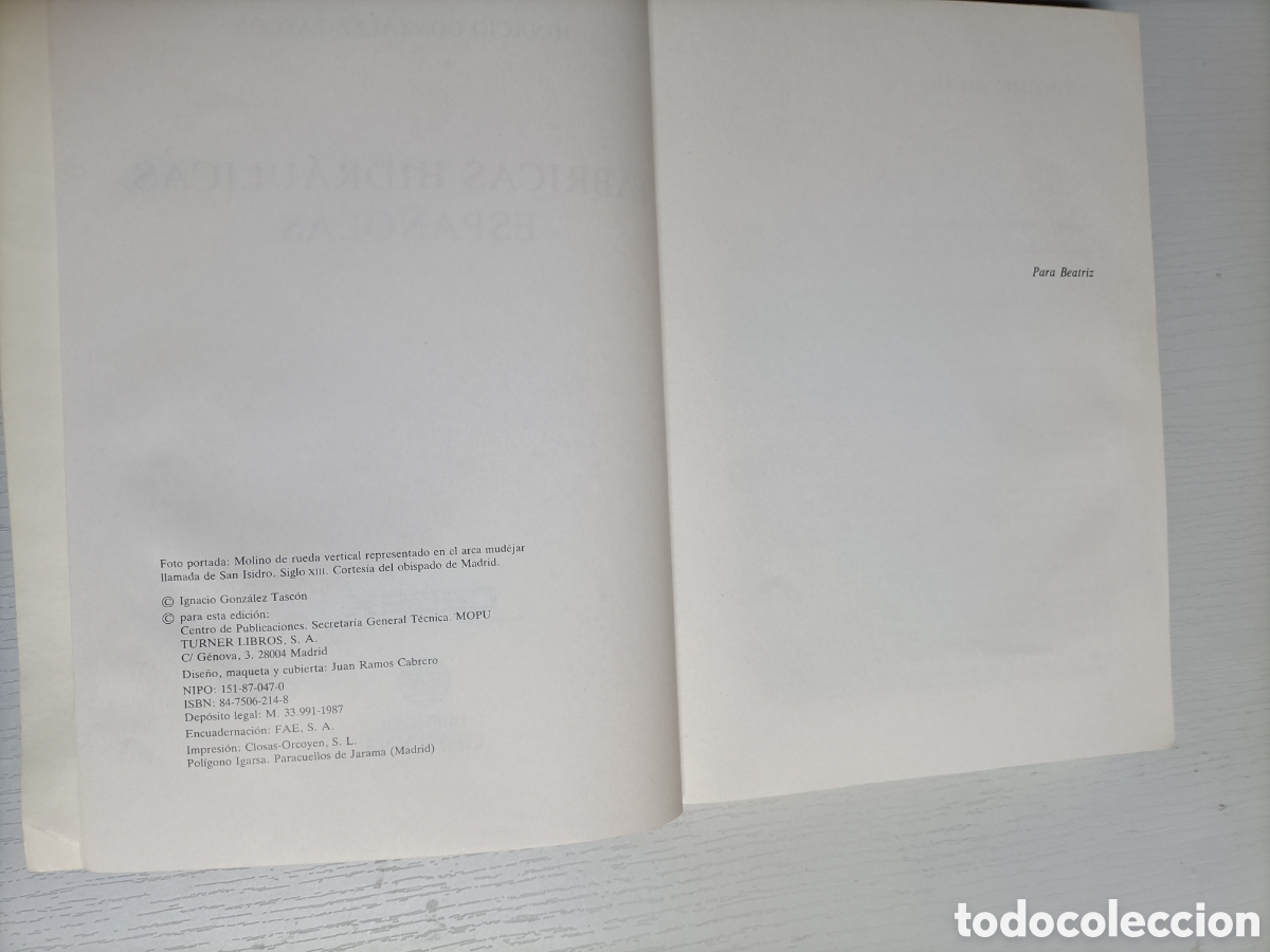 Libros de segunda mano de ciencias: F&aacute;bricas hidr&aacute;ulicas espa&ntilde;olas Ignacio Gonz&aacute;lez Tasc&oacute;n - Foto 11