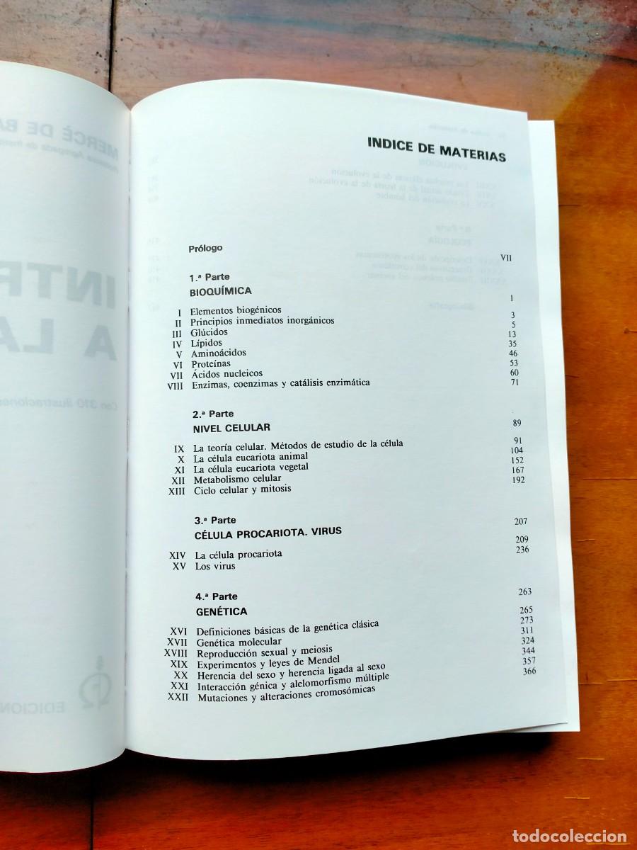 Libros de segunda mano: Introducci&oacute;n a la biolog&iacute;a. Merce de B&aacute;rbara. Omega - Foto 3