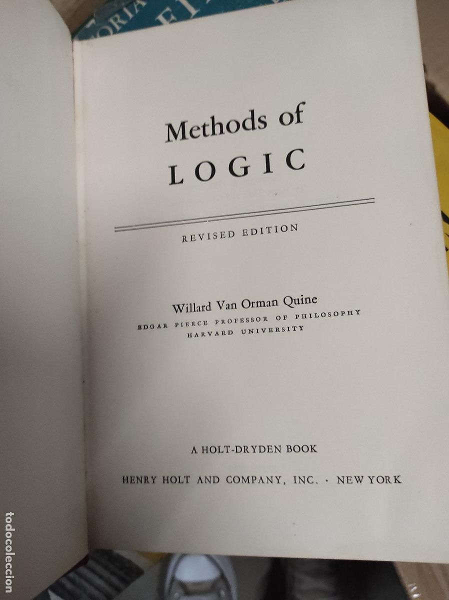 Libros de segunda mano de ciencias: Methods of Logic, revised edition Quine, Willard Van Orman - Foto 1