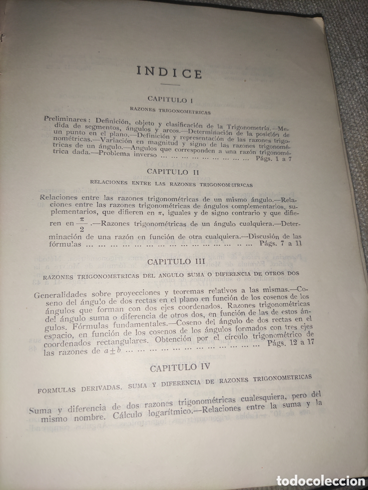 Libros de segunda mano de ciencias: Trigonometr&iacute;a. Rectilinia y Esf&eacute;rica. - Foto 2