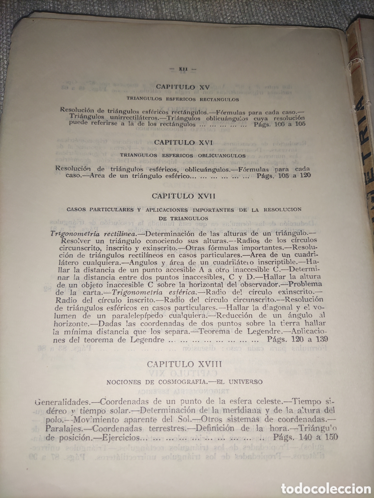 Libros de segunda mano de ciencias: Trigonometr&iacute;a. Rectilinia y Esf&eacute;rica. - Foto 5
