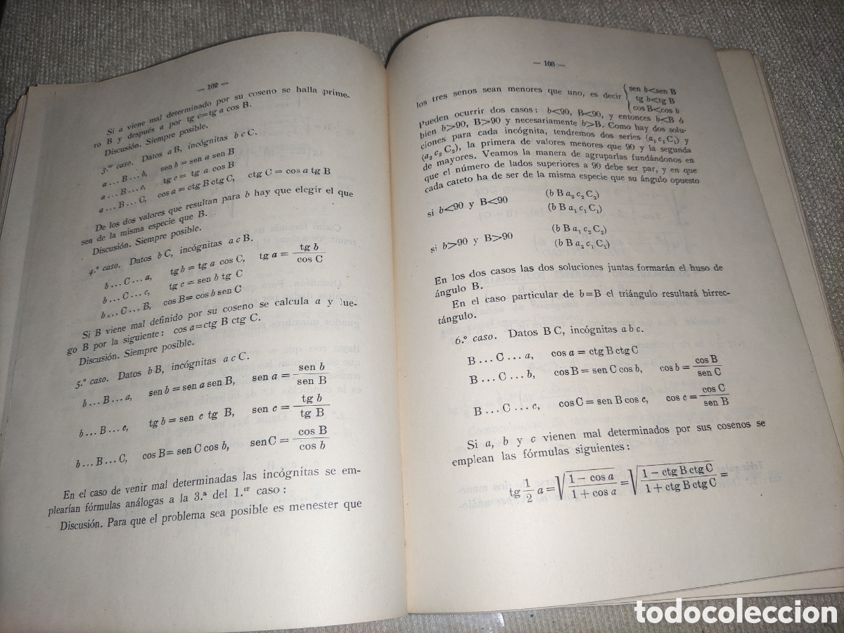 Libros de segunda mano de ciencias: Trigonometr&iacute;a. Rectilinia y Esf&eacute;rica. - Foto 10