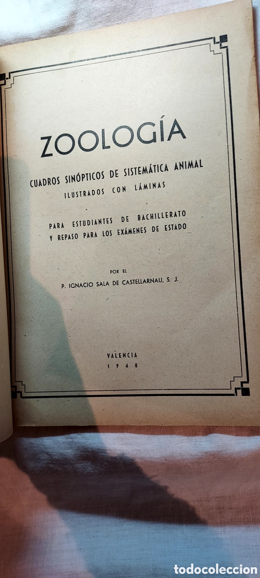 Libros de segunda mano: ZOOLOGIA .IGNACIO SALA DE CASTELLARNAU.VALENCIA 1948 - Foto 2
