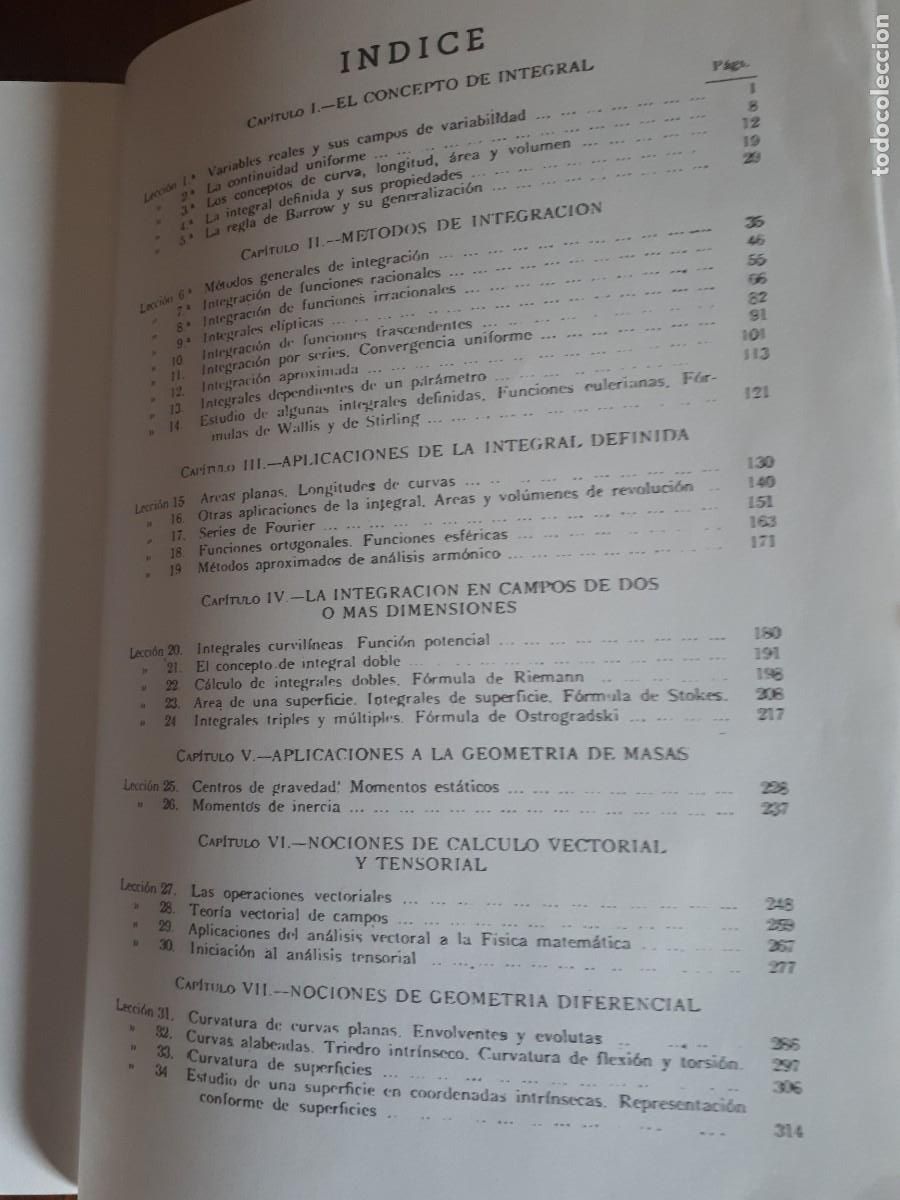 Libros de segunda mano de ciencias: Calculo integral .- P. Puig Adam.TOMO I. - Foto 3