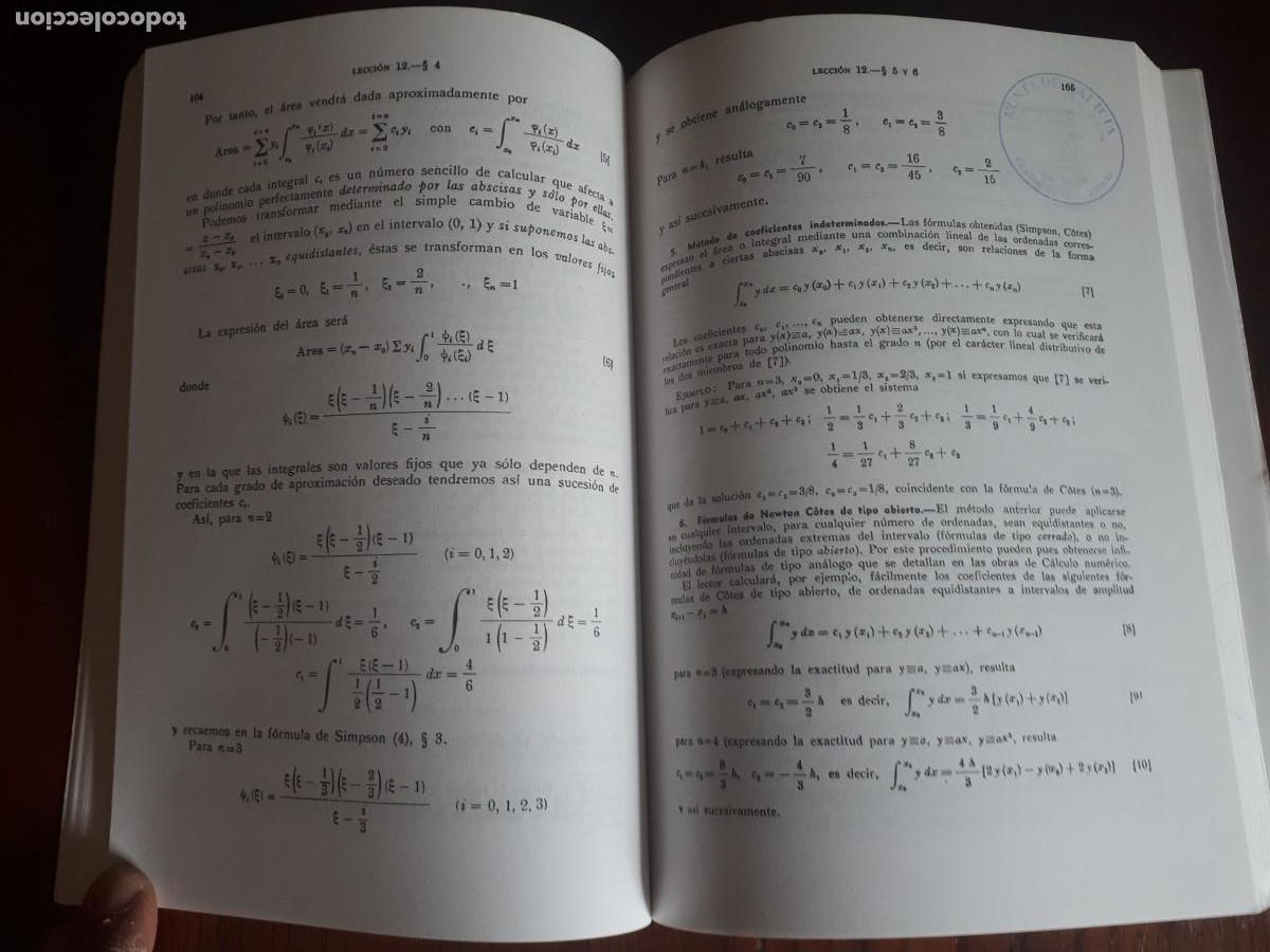 Libros de segunda mano de ciencias: Calculo integral .- P. Puig Adam.TOMO I. - Foto 4