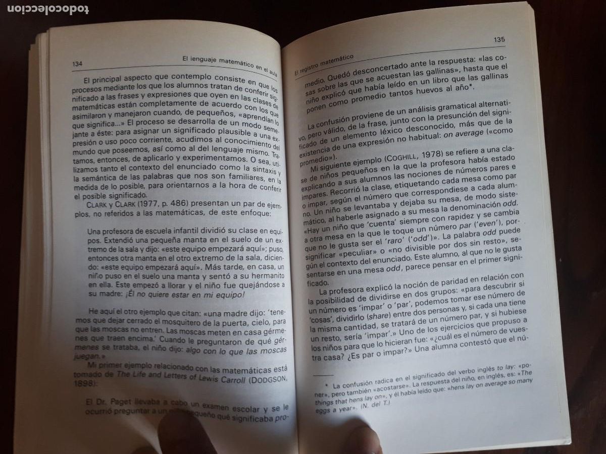 Libros de segunda mano de ciencias: EL LENGUAJE MATEMATICO EN EL AULA.- D. PIMM. - Foto 5
