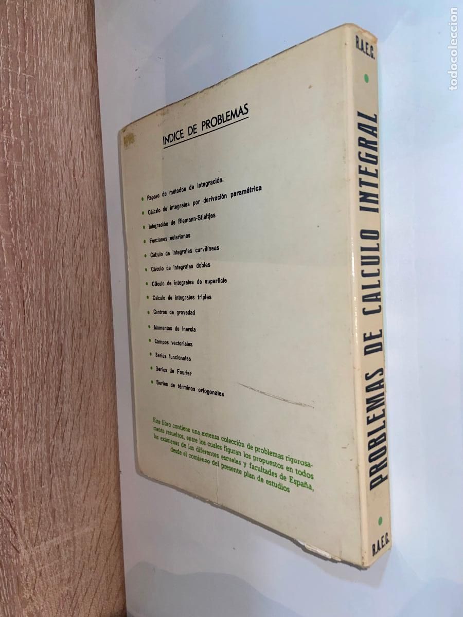Libros de segunda mano de ciencias: PROBLEMAS DE C&Aacute;LCULO INTEGRAL - R. A. E. C - 1971 - Foto 8