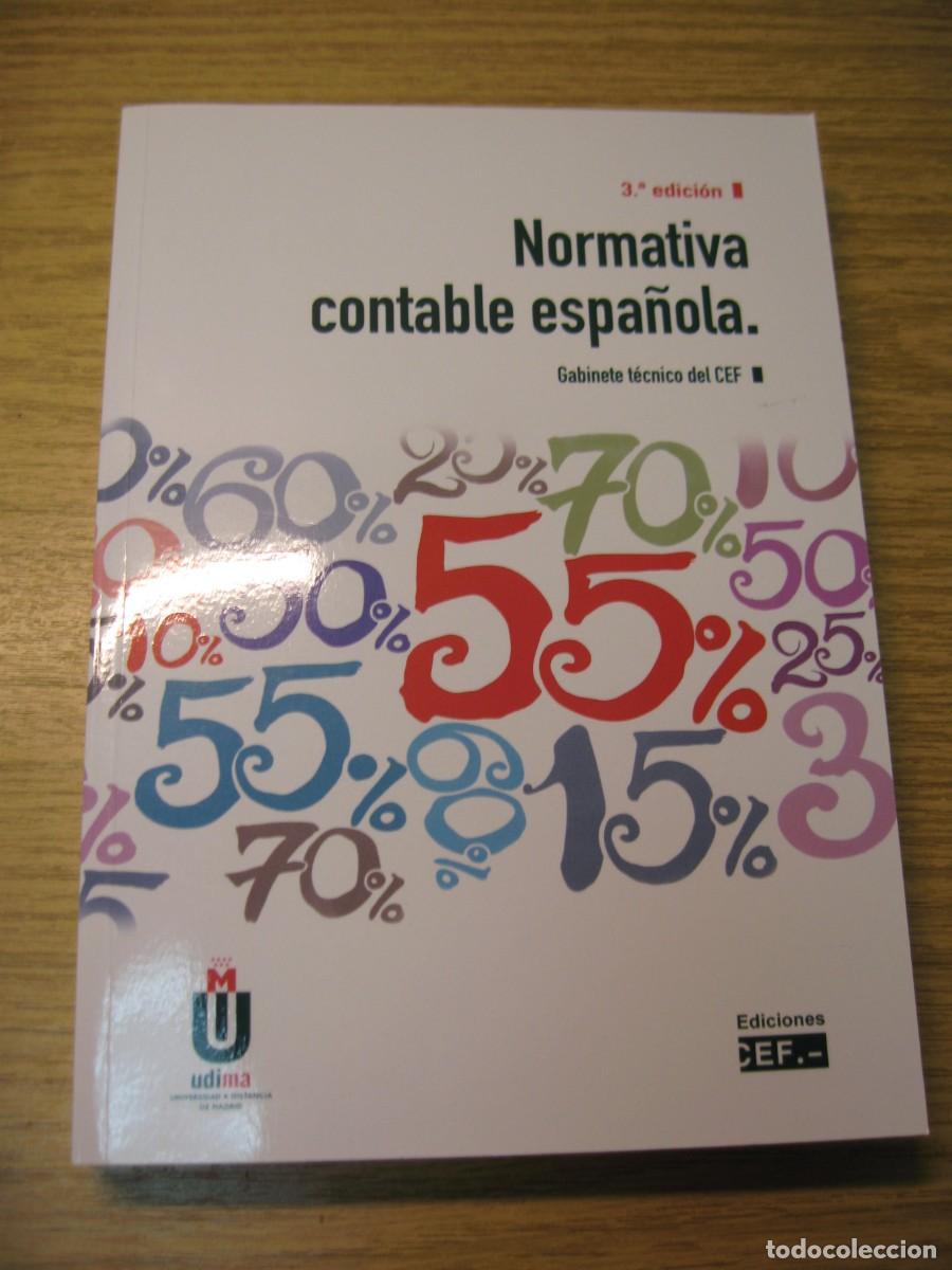 Libros de segunda mano de ciencias: NORMATIVA CONTABLE ESPA&Ntilde;OLA. UDIMA. EDICIONES CEF. 3 EDICION. 2022 - Foto 3