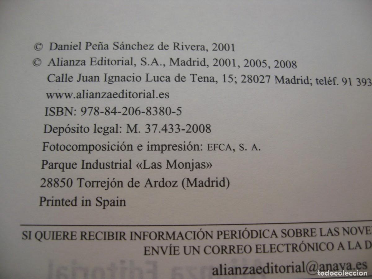 Libros de segunda mano de ciencias: DANIEL PE&Ntilde;A. FUNDAMENTOS DE ESTADISTICA. ALIANZA EDITORIAL. 2008 - Foto 5