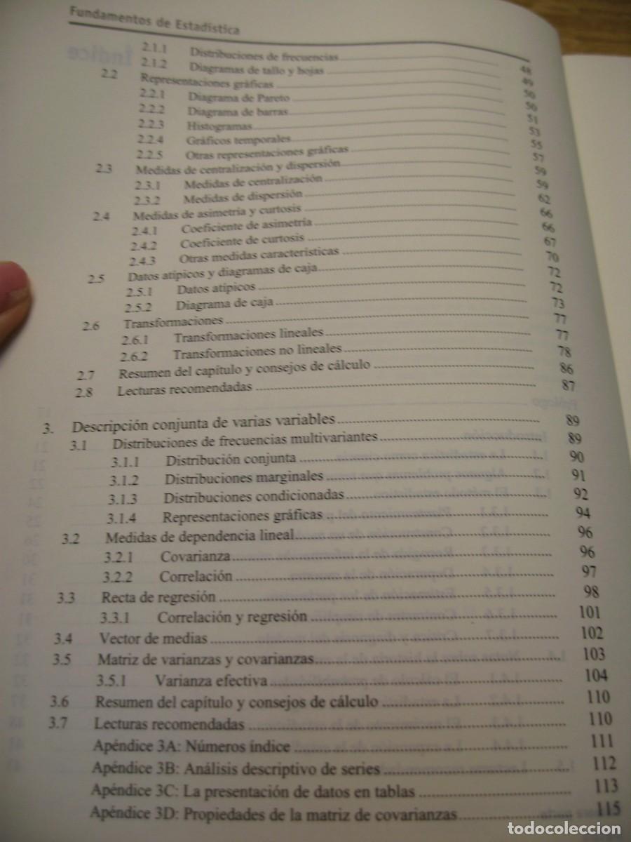 Libros de segunda mano de ciencias: DANIEL PE&Ntilde;A. FUNDAMENTOS DE ESTADISTICA. ALIANZA EDITORIAL. 2008 - Foto 7