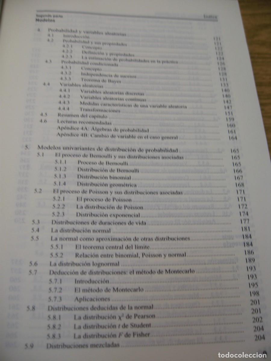 Libros de segunda mano de ciencias: DANIEL PE&Ntilde;A. FUNDAMENTOS DE ESTADISTICA. ALIANZA EDITORIAL. 2008 - Foto 8