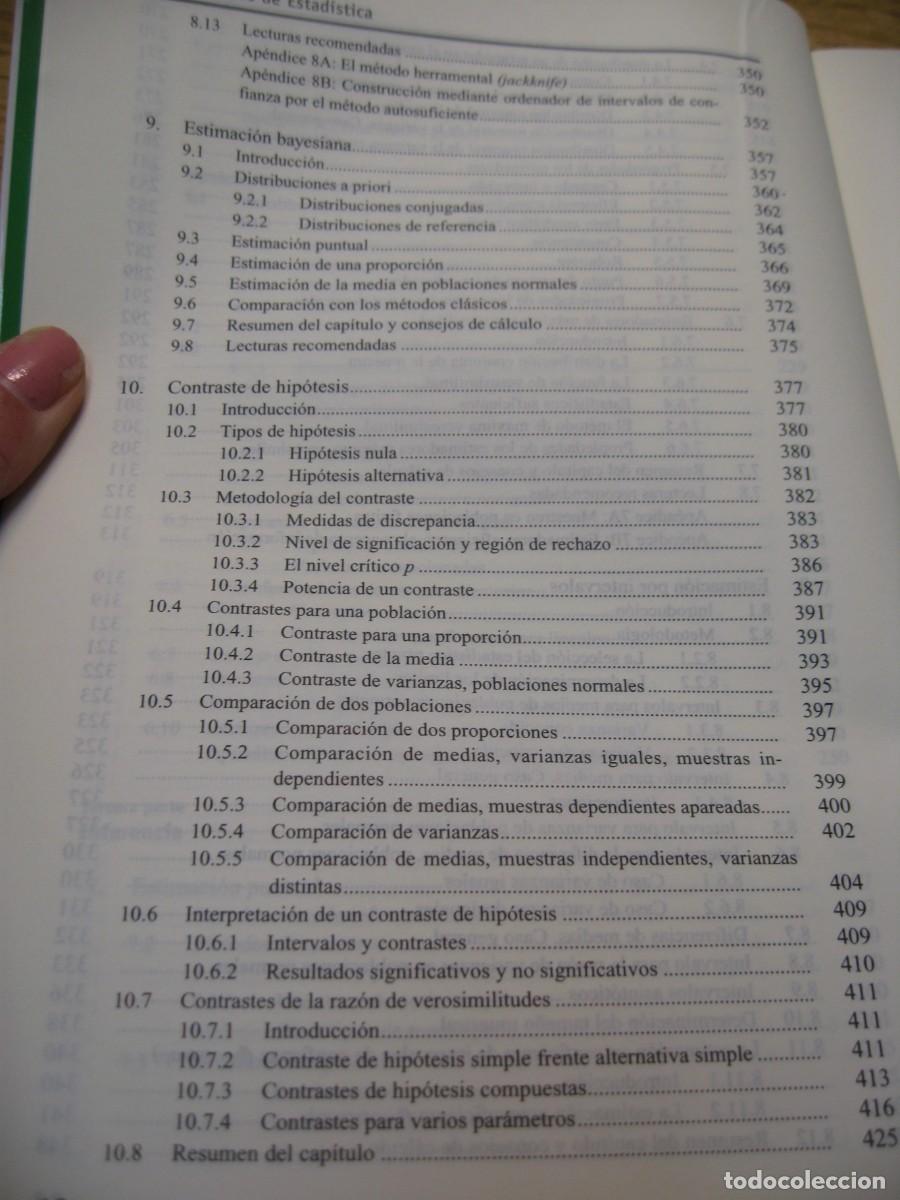 Libros de segunda mano de ciencias: DANIEL PE&Ntilde;A. FUNDAMENTOS DE ESTADISTICA. ALIANZA EDITORIAL. 2008 - Foto 11