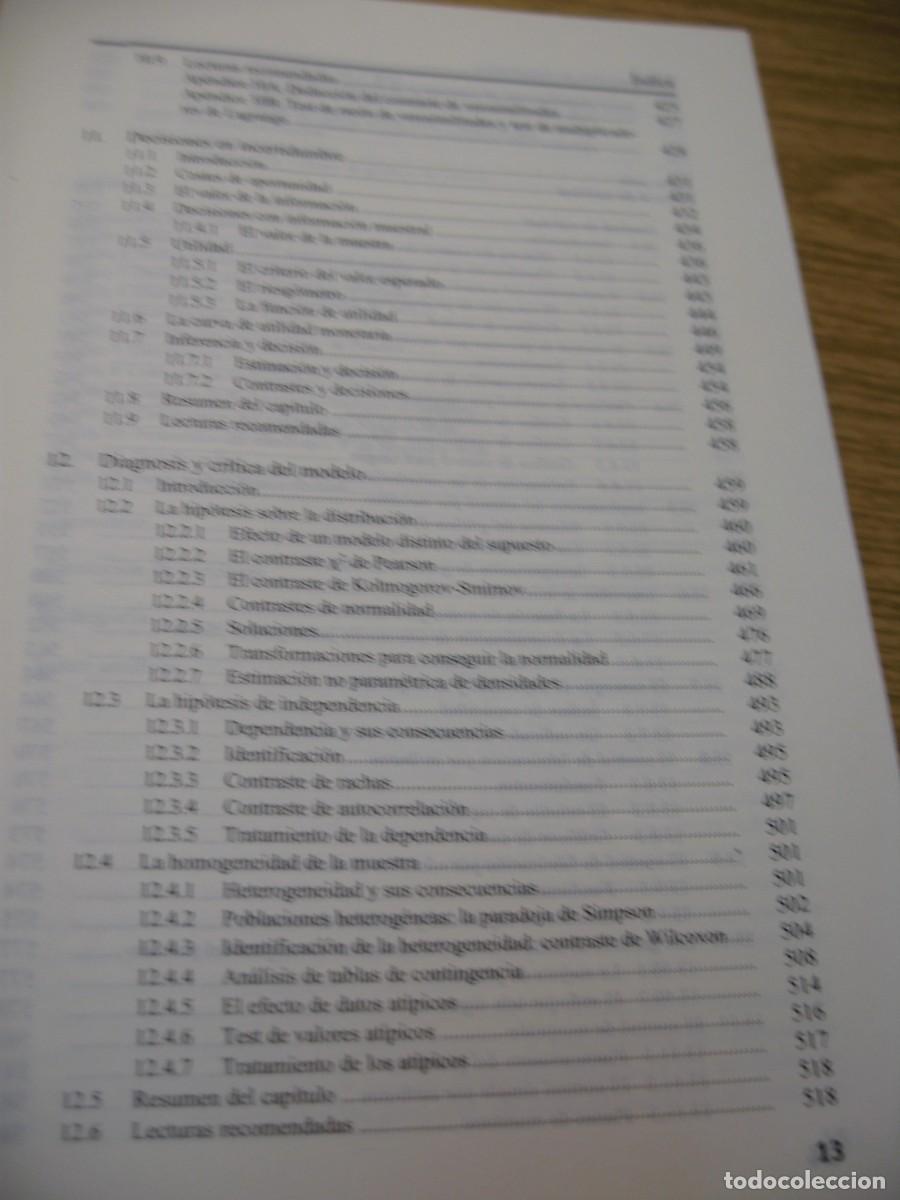 Libros de segunda mano de ciencias: DANIEL PE&Ntilde;A. FUNDAMENTOS DE ESTADISTICA. ALIANZA EDITORIAL. 2008 - Foto 12