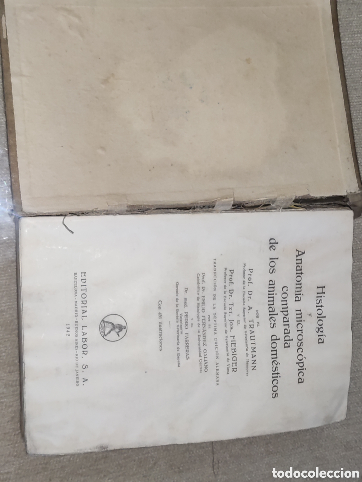 Libros de segunda mano: Histolog&iacute;a y Anatom&iacute;a Comparada.... - Foto 2