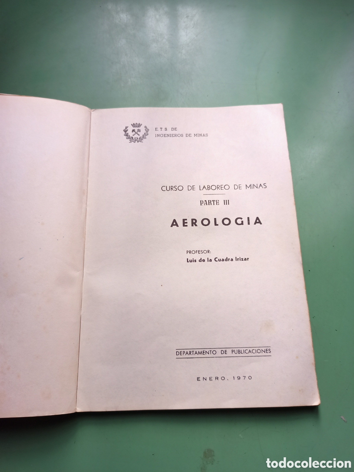 Libros de segunda mano: Libro Aerologia Curso de Laboreo de Minas Parte III - Foto 2