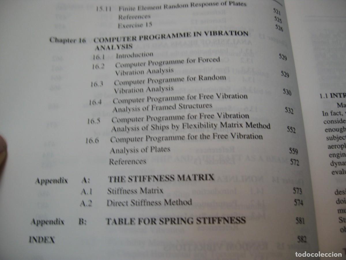 Libros de segunda mano de ciencias: VIBRATIONS, DYNAMICS AND STRUCTURAL SYSTEMS. MADHUJIT MUKHOPADHYAY. 2000 - Foto 13