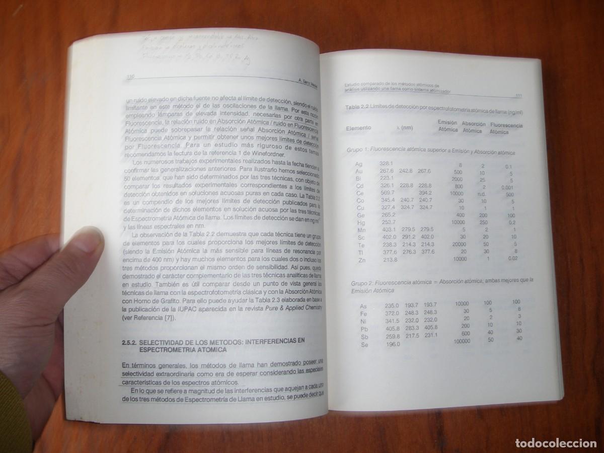 Libros de segunda mano de ciencias: ESPECTROSCOPIA ATOMICA ANALITICA QUIMICA ANALITICA - Foto 7