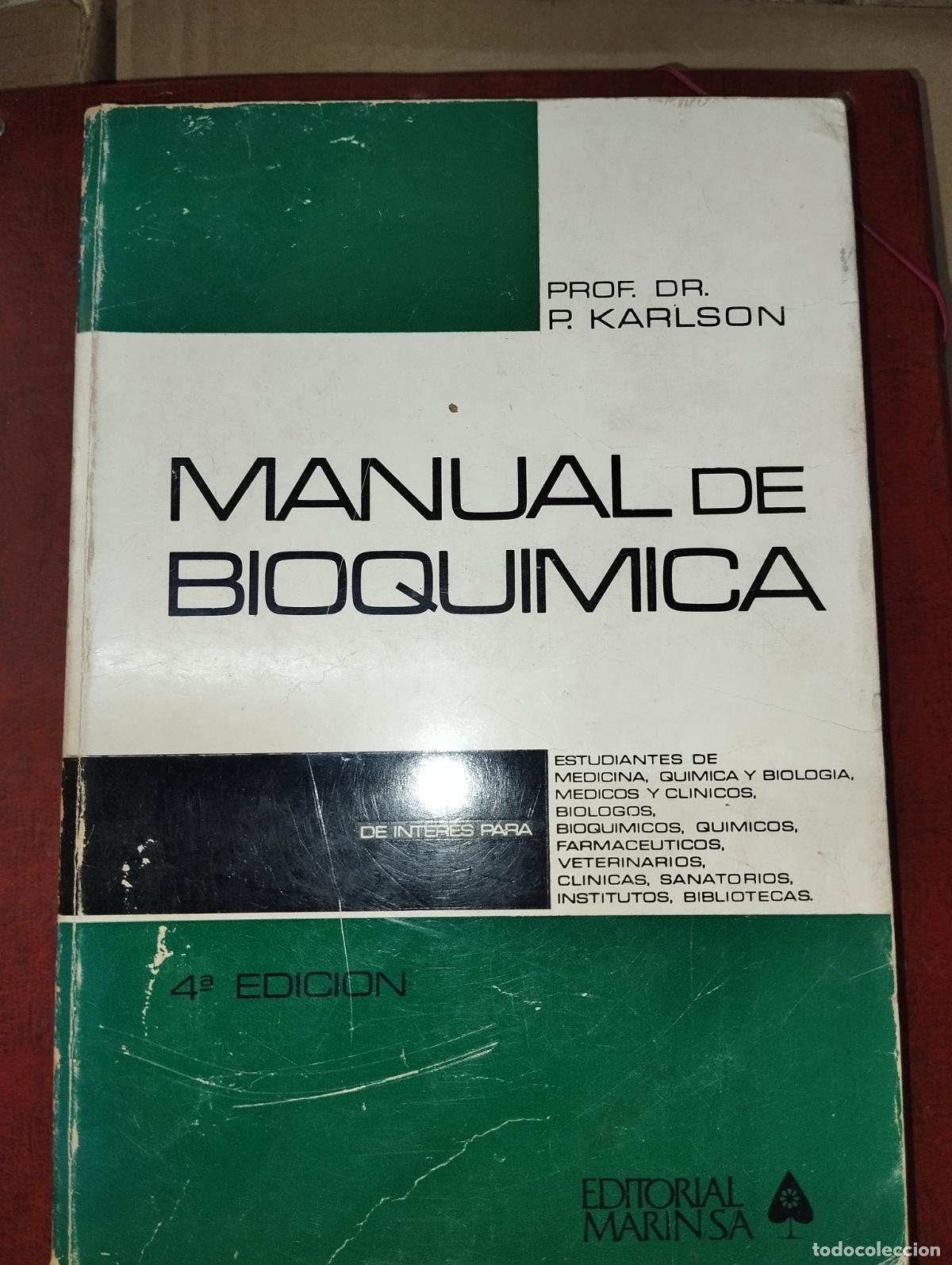 Libros de segunda mano de ciencias: MANUAL DE BIOQU&Iacute;MICA ED. MARIN SA - Foto 1